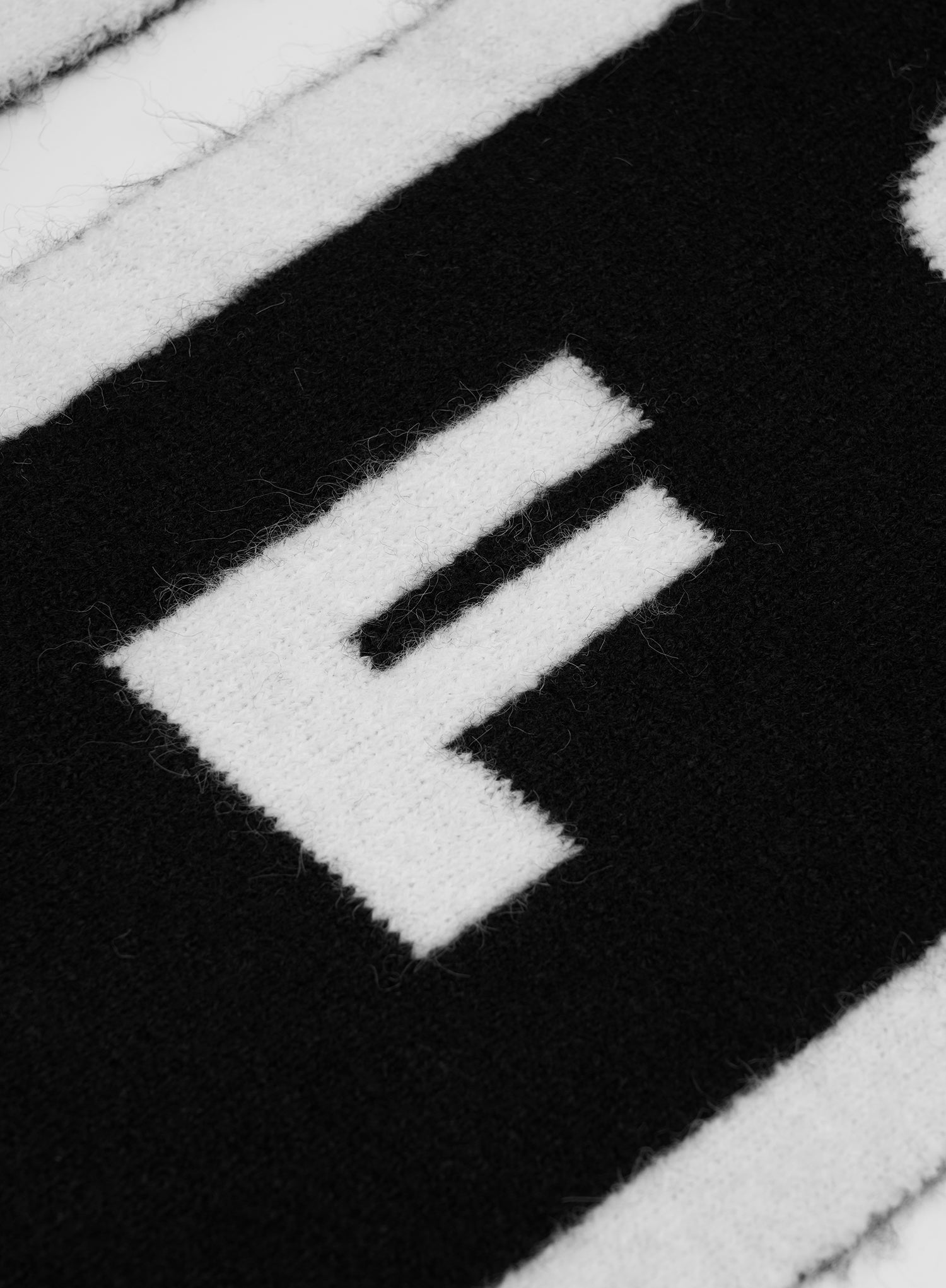 Black Fourth Branded Knitted Scarf